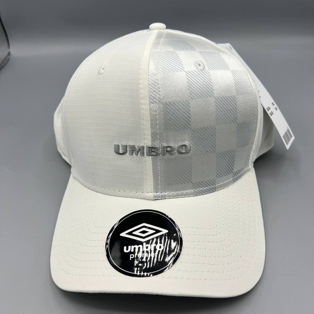 Umbro Hat Men‎ White Checkered Embroidered Snap Back Cap New